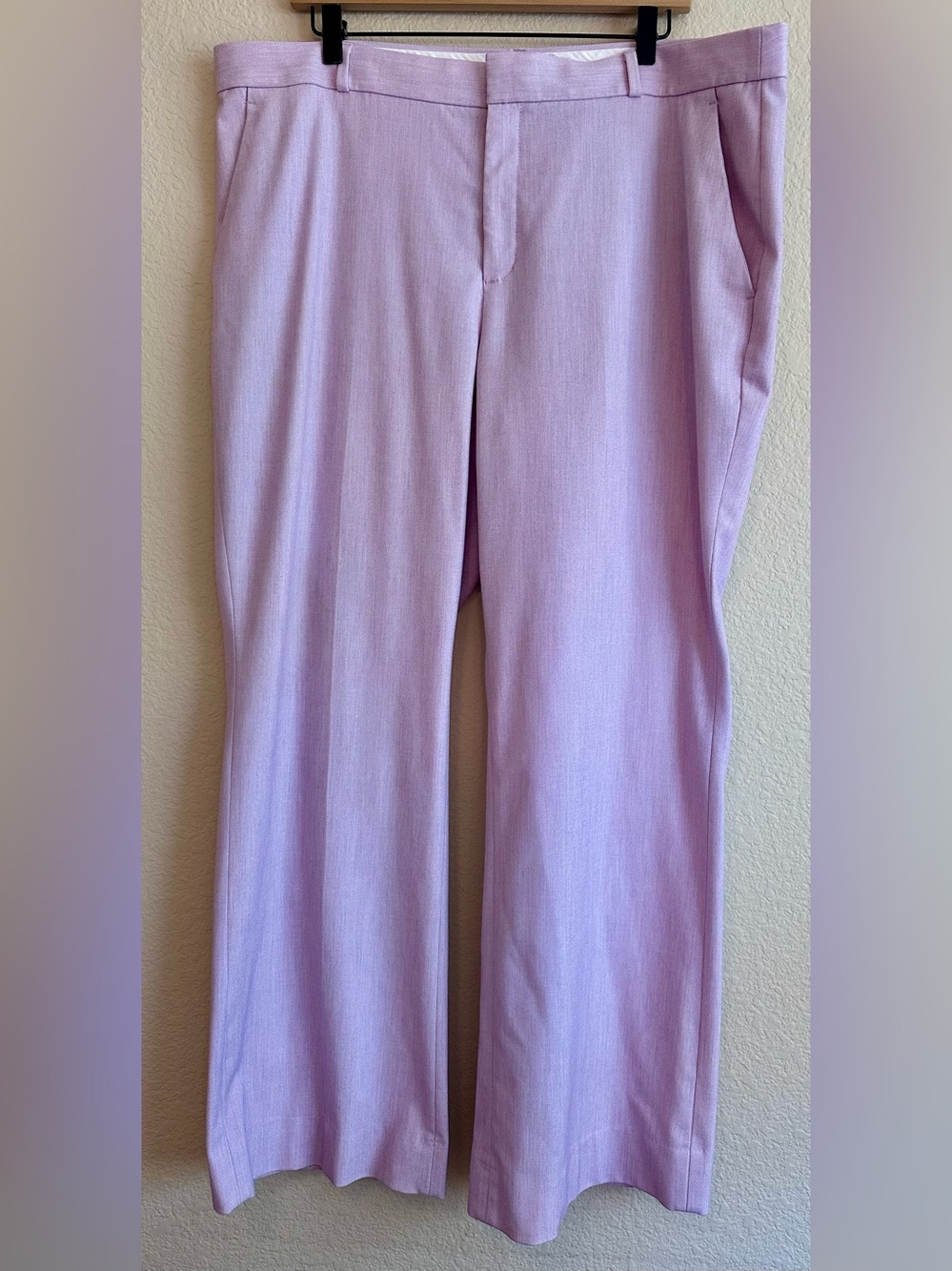 Banana Republic Logan Trouser Fit Pants Lilac Women’s 18 Mid Rise Stretch Preppy